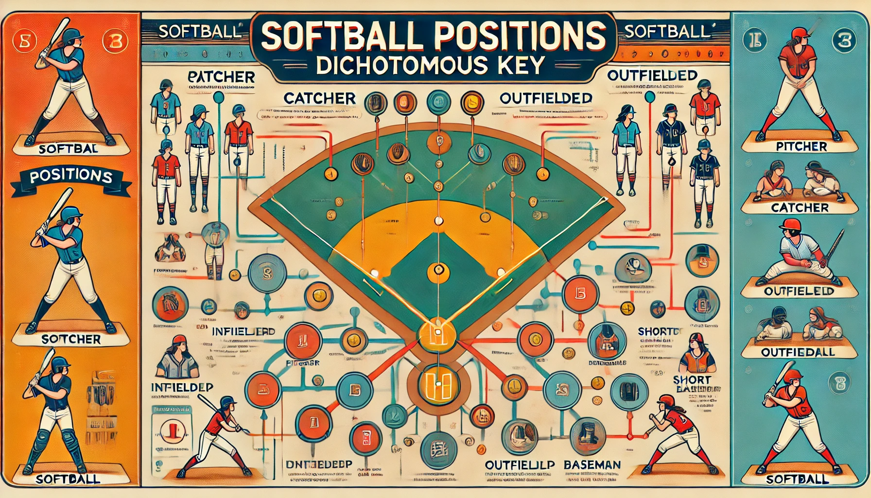 Softball Positions Dichotomous Key