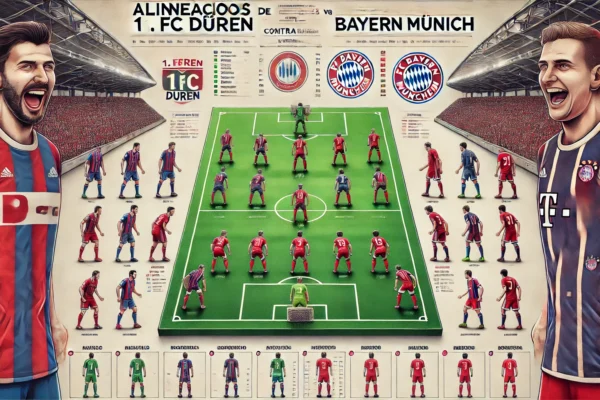 Lineups of 1. FC Düren Against Bayern Munich